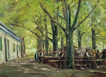 Eine ländliche Brasserie, Brannenburg, Bayern, 1894